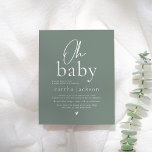 Orçamento Oh Baby Script Sage Green Boho Chá de fr<br><div class="desc">Celebre a chegada do seu pequeno com este belo convite de chá de fraldas de orçamento verde sábio. A frente desta design apresenta "Oh baby" numa mistura de letras escritas e letras serif minúsculas. Abaixo, os detalhes do evento do chá de fraldas e o nome da futura mãe são escritos...</div>