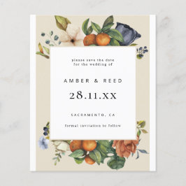 Orçamento Orange Summer Floral Boho Botânico