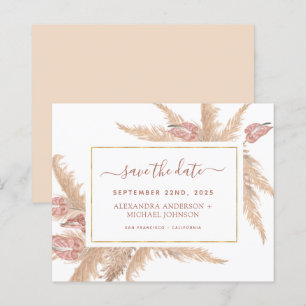 Orçamento Pampas Grass Boho Salvar Data