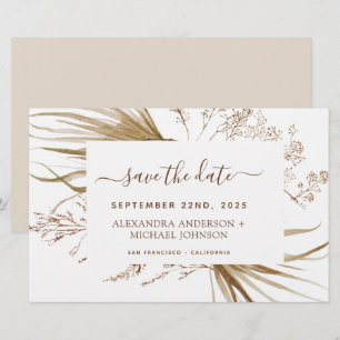 Orçamento Pampas Grass Boho Salvar Data