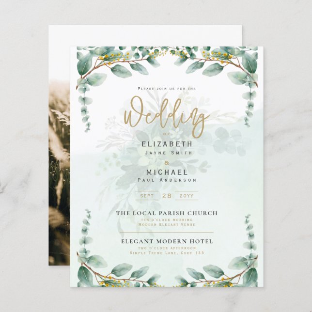 ORÇAMENTO PARA Convite de casamento DE FOTOGRAFIA  (Frente/Verso)