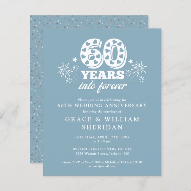 Orçamento para o Convite para 60º Aniversário do F (Frente/Verso)