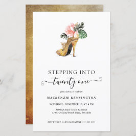 Orçamento Passando Para 21 Saltos Dourados Florais