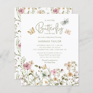 Orçamento Pequena Chá de fraldas de Borboleta