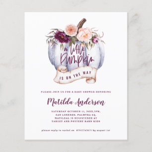 orçamento Pequeno convite de queda de abóbora chá