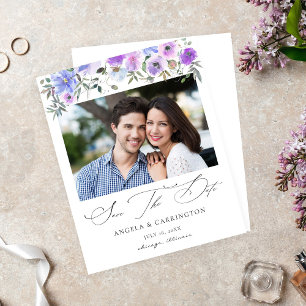 Orçamento Peri & Floral Roxo Foto Salvar a Data