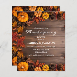 Orçamento Pine Cones Pumpkins Convite para Ação de