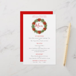 Orçamento Poinsettia Wreath Natal Menu