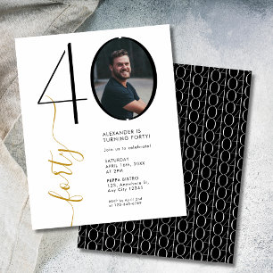 Orçamento Preto Branco Dourado 40º Aniversário Fot