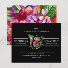 Orçamento Preto Moderno Buquê Tropical Casamento