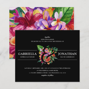 Orçamento Preto Moderno Buquê Tropical Casamento