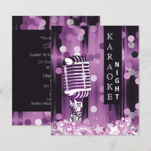 Orçamento Purple Sweet 16 Convite Karaoke