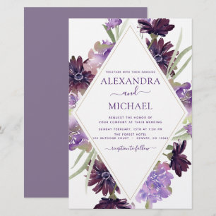 Orçamento Púrpura Casamento Floral Verde