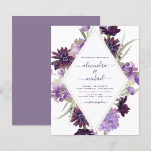 Orçamento Púrpura Casamento Floral Verde