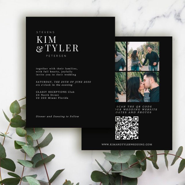 Orçamento QR CODE 4 fotos casamento moderno Convit (Criador carregado)