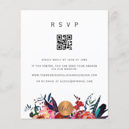 Orçamento QR CODE convite elegante floral RSVP