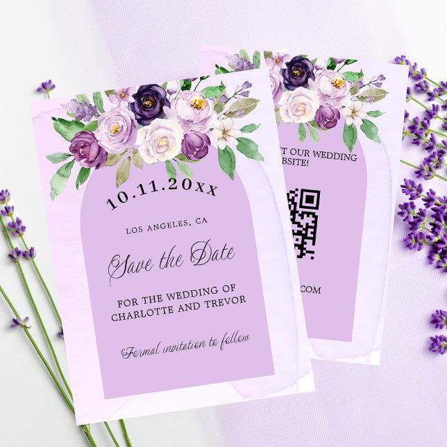Orçamento QR para florais violetas de casamento sa (Criador carregado)