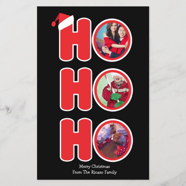 ORÇAMENTO Quadro de Foto Natal Ho Ho Ho Santa (Frente)