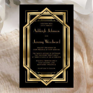 Orçamento Quadro Deco Preto Ouro Vintage Casamento