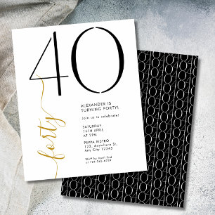 Orçamento Quarenta Preto Branco Dourado 40º Aniver