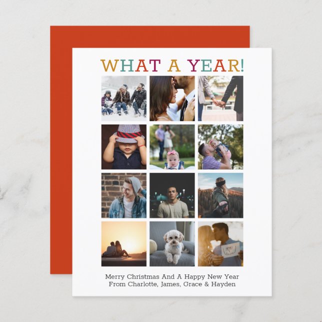 Orçamento Que Foto De Ano De Natal Em Revisão (Frente/Verso)