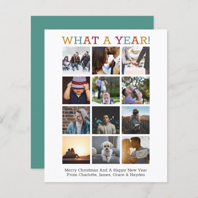 Orçamento Que Foto De Ano De Natal Em Revisão (Frente/Verso)