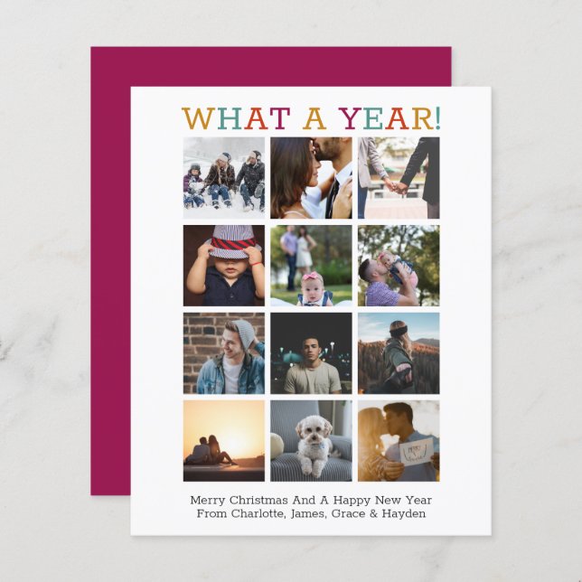 Orçamento Que Foto De Ano De Natal Em Revisão (Frente/Verso)