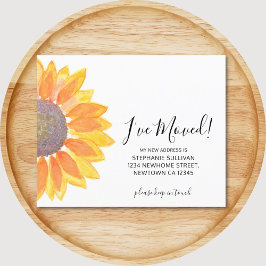 Orçamento que movi o cartão de anúncio de girassol