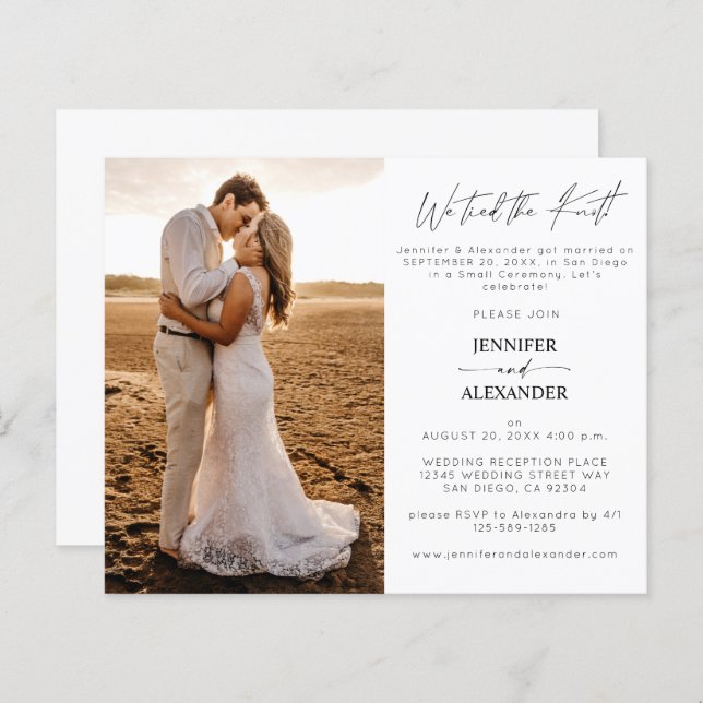 Orçamento Que Tivemos O Knot 1 FotoPosta Recepção  (Frente/Verso)