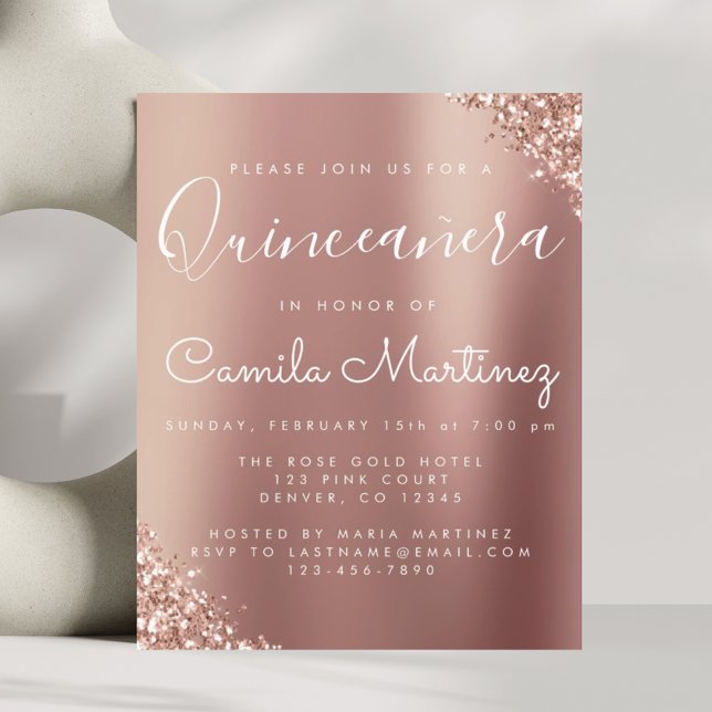 Orçamento Quinceanera Blush Pink - Rosa Dourado Br (Criador carregado)