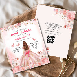 Orçamento Quinceañera Código QR Cor - de-Laca Rosa