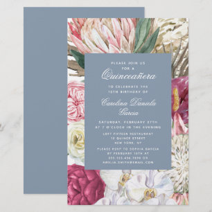 Orçamento Quinceañera Elegante Boho Watercolor Flo