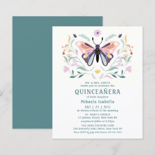 Orçamento Quinceañera Pink Borboleta Púrpura Fl