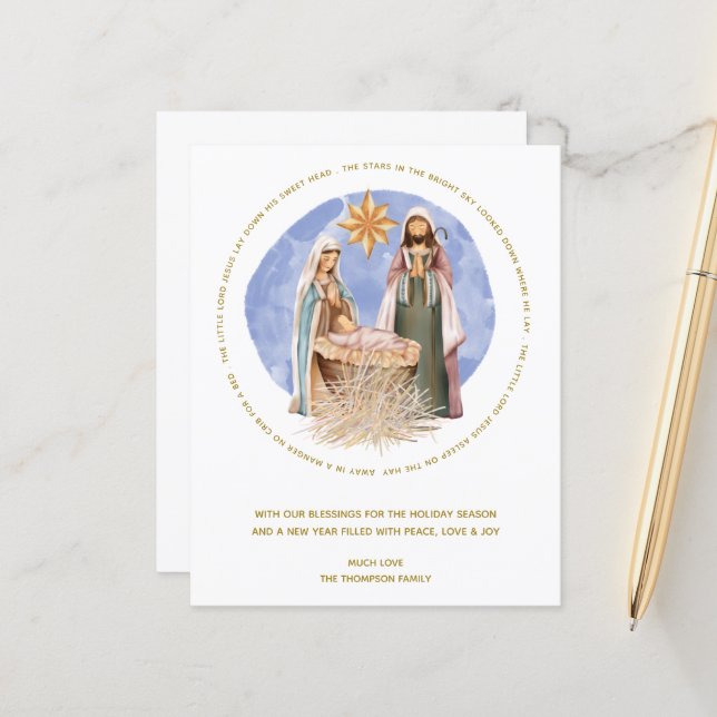 Orçamento Retirado Num Cartão De Natal De Nativida (Frente/Verso In Situ)