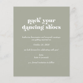 Orçamento Retro Tipografia Sage Verde Salvar Data