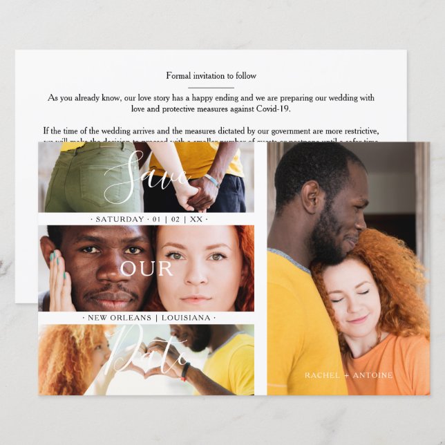 Orçamento Romântico 4 Colagem de Fotos Envolvidas  (Frente/Verso)