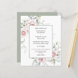Orçamento Romântico | Folheto De Casamento Floral