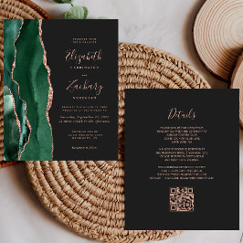 Orçamento Rosa Ágata Verde Dourado Slate Código QR
