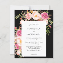 Orçamento Rosa Bege Floral Preto 2 Casamento