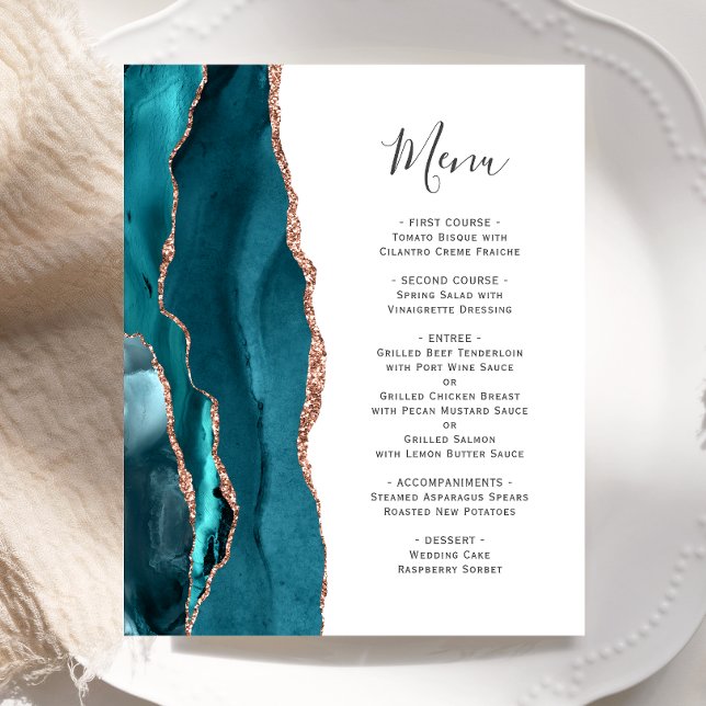 Orçamento Rosa Dourado Ágata Casamento Menu (Criador carregado)