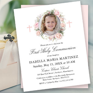 Orçamento Rosa Foto Floral Rosa Primeira Comunhão