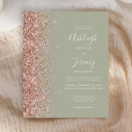 Orçamento Rosa Verde Dourado Glitter Casamento