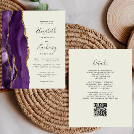 Orçamento Roxo Ágata Marfim Código QR Casamento