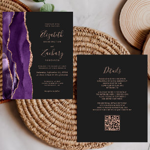 Orçamento Roxo Ágata Rosa Dourado Código QR Casame