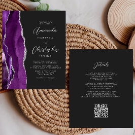 Orçamento Roxo Prata Ágata Escuro Código QR Casame