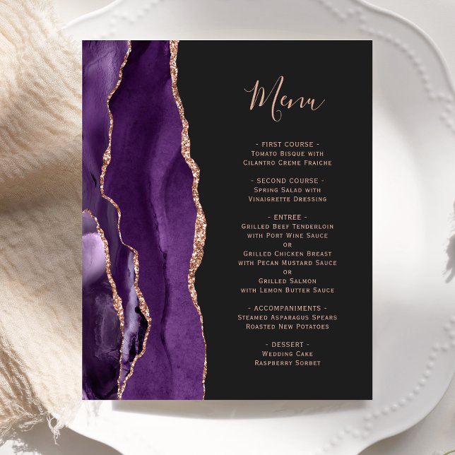 Orçamento Roxo Rosa Dourado Ágata Escuro Casamento (Criador carregado)