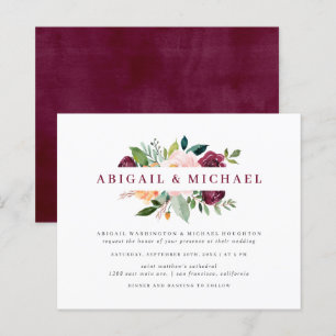 Orcamento Rubor & Burgundy Aquarela Bouquet de Cas