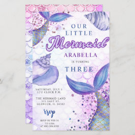 Orçamento Rupla Glitter Sereia Convite de Aniversá