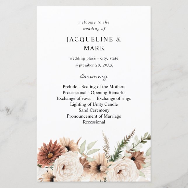 Orçamento Rus Neutral Boho Floral Cerimônia M (Frente)