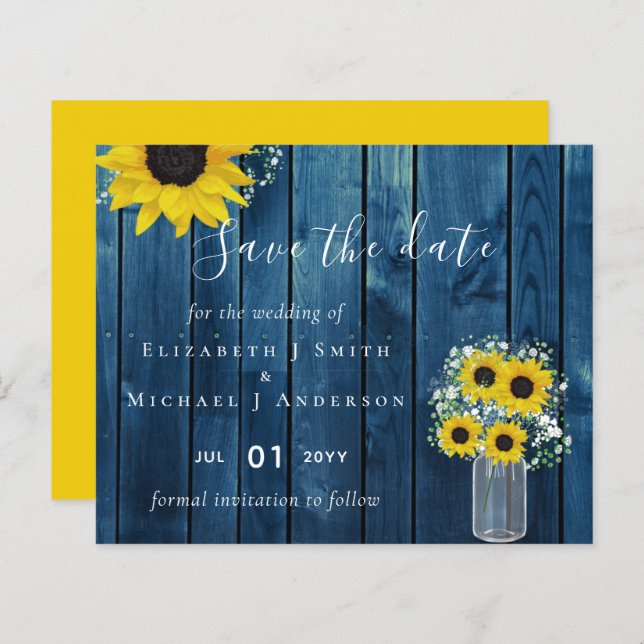 Orçamento Russo Girassóis do Casamento Datas de Sa (Frente/Verso)